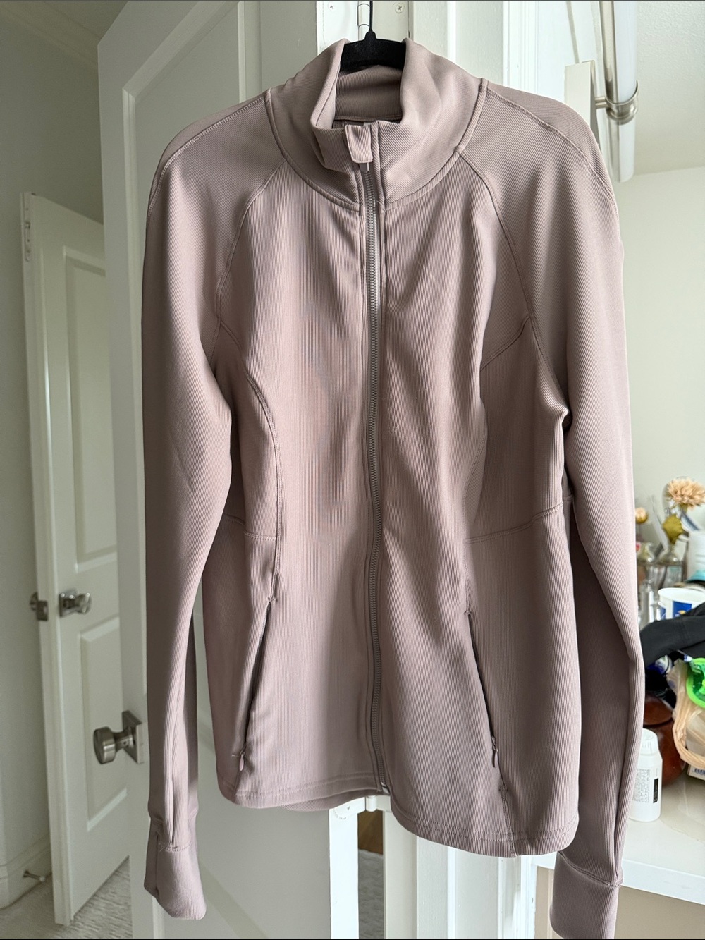 Light Mauve Taupe Full-Zip Women’s Jacket